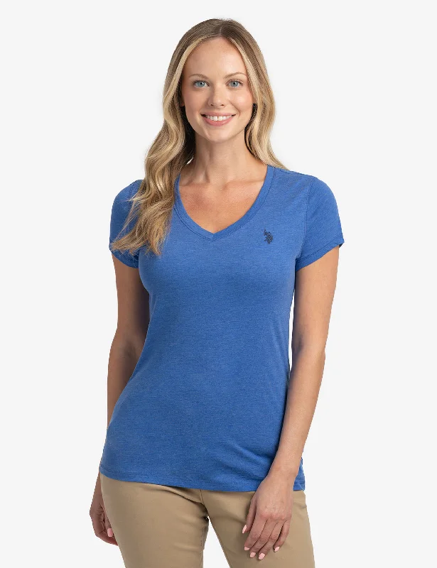 Plus Size Women T Shirt for a Comfortable and Flattering FitV-NECK T-SHIRT