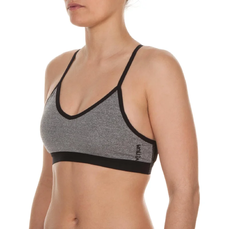 Crop Top Women T Shirt to Pair with High - Waisted BottomsVenum Essential Sports Bra - Grey Crop Top Women T Shirt to Pair with High - Waisted BottomsVenum Essential Sports Bra - Grey