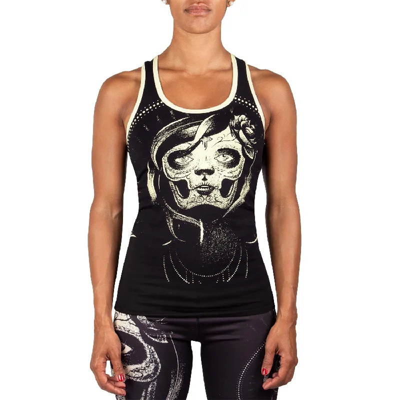Moisture - Wicking Women T Shirt for Active LifestylesVenum Santa Muerte Tank Top - Black/Yellow - For Women Moisture - Wicking Women T Shirt for Active LifestylesVenum Santa Muerte Tank Top - Black/Yellow - For Women