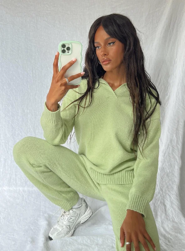 High - Low Hem Women's Cashmere - Blended SweatersWaite Knit Sweater Sage