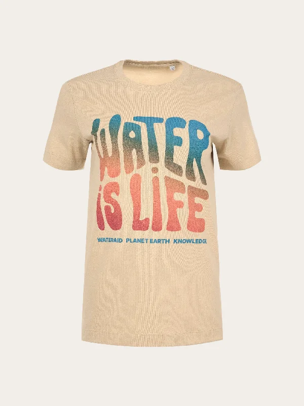 Organic Cotton Women T Shirt for Eco - Conscious WearersWATERAID front printed t-shirt - Safari Organic Cotton Women T Shirt for Eco - Conscious WearersWATERAID front printed t-shirt - Safari
