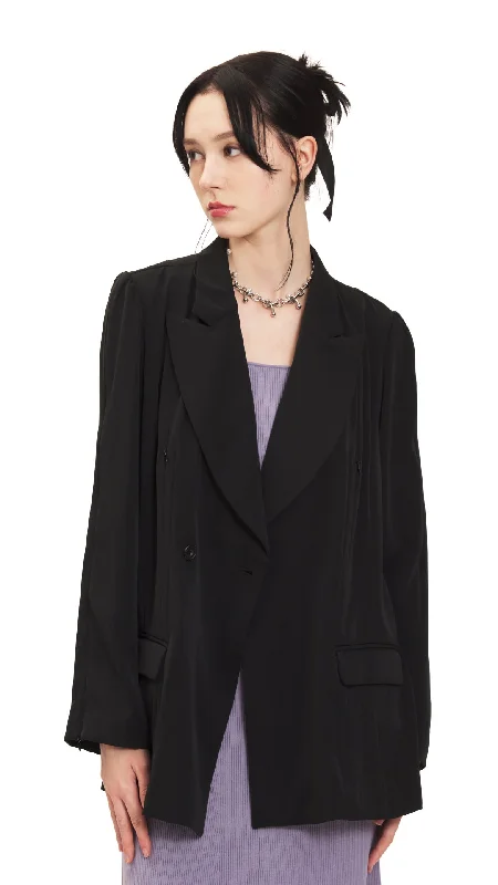 Women's Longline Linen Blazers in Pastel Colors for Summer EventsZipperd Blazer