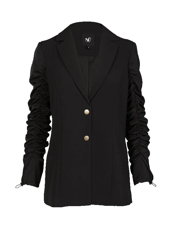 Plus Size Women's Cropped Velvet Blazers in Burgundy for a Night OutVIAN blazer - Black Plus Size Women's Cropped Velvet Blazers in Burgundy for a Night OutVIAN blazer - Black