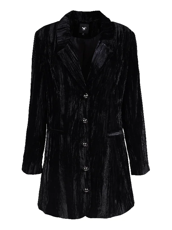 Oversized Women's Printed Blazers in Animal Patterns for a Statement PieceXING blazer dress - Black Oversized Women's Printed Blazers in Animal Patterns for a Statement PieceXING blazer dress - Black