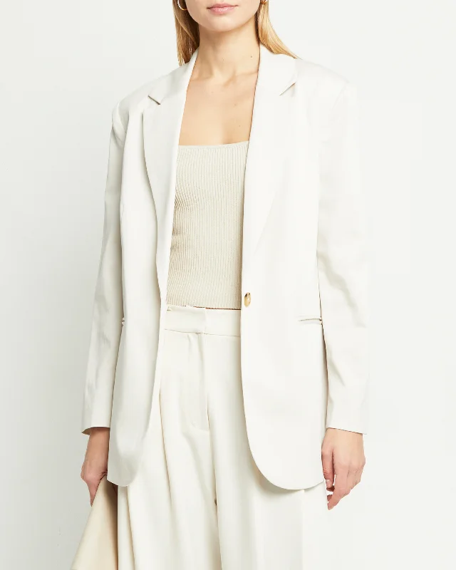 Plus Size Women's Sequin - Embellished Blazers in Silver for a Glamorous PartyAdira Relaxed Blazer Plus Size Women's Sequin - Embellished Blazers in Silver for a Glamorous PartyAdira Relaxed Blazer