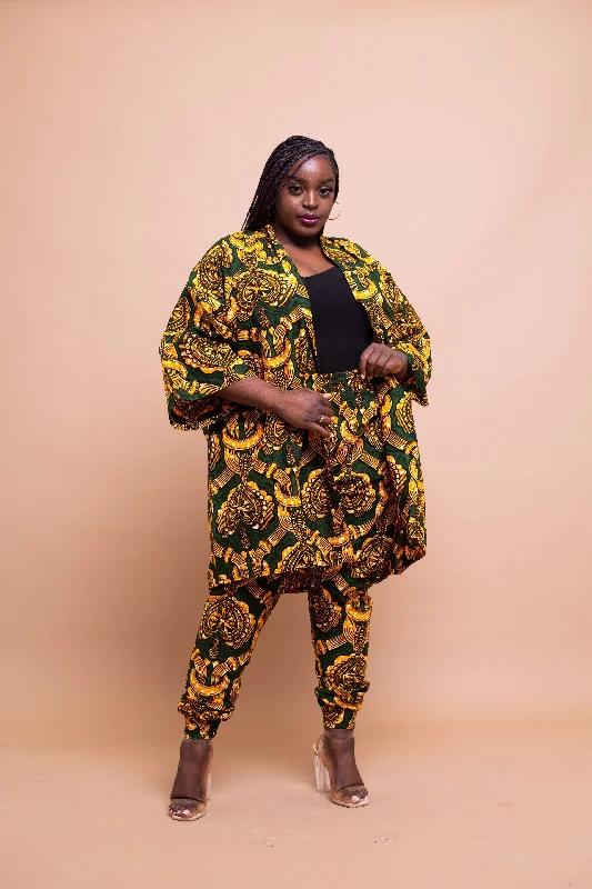 Plus Size Women's Sequin - Embellished Blazers in Silver for a Glamorous PartyAmara Ankara Kimono Jacket | Yellow and Green African Print Plus Size Women's Sequin - Embellished Blazers in Silver for a Glamorous PartyAmara Ankara Kimono Jacket | Yellow and Green African Print