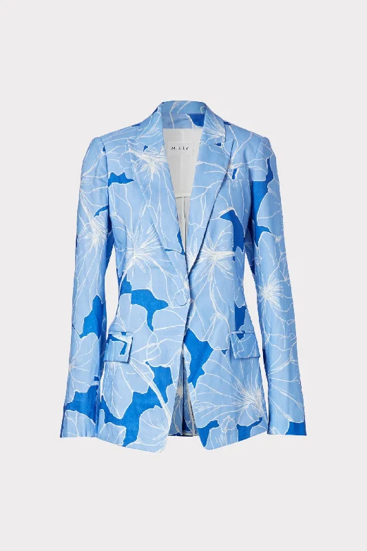 Double - Breasted Women's Polyester Blazers in Bright Colors for a Fun StyleAvery Waterlily Blazer Double - Breasted Women's Polyester Blazers in Bright Colors for a Fun StyleAvery Waterlily Blazer