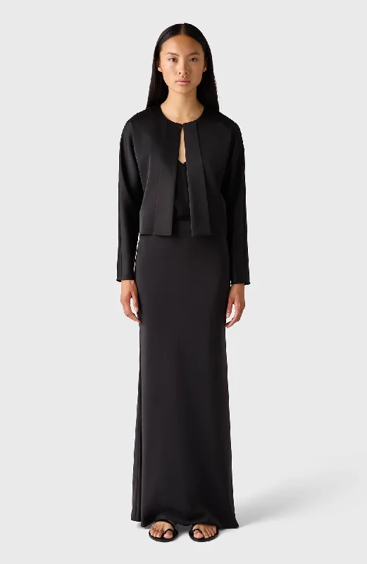 Women's Tailored Stretch Blazers in Navy Blue for Business MeetingsThe Liza Bolero Women's Tailored Stretch Blazers in Navy Blue for Business MeetingsThe Liza Bolero