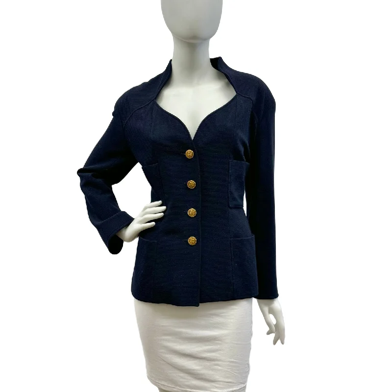 Women's Notched Lapel Blazers in Beige for a Timeless OutfitChanel Jacket