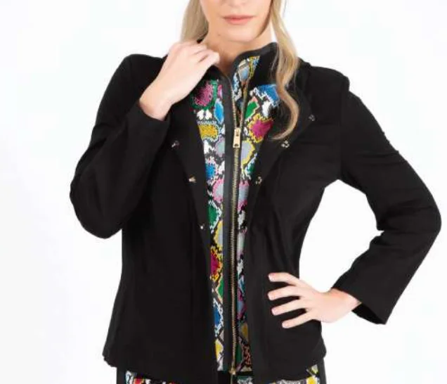 Women's Slim - Fit Blazers in Charcoal Gray for a Professional AppearanceColor Mix Two Fer Jacket Women's Slim - Fit Blazers in Charcoal Gray for a Professional AppearanceColor Mix Two Fer Jacket