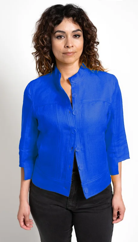 Oversized Women's Checkered Blazers in Black and White for a Trendy StyleNon-Jean, Jean Jacket / Cobalt Oversized Women's Checkered Blazers in Black and White for a Trendy StyleNon-Jean, Jean Jacket / Cobalt
