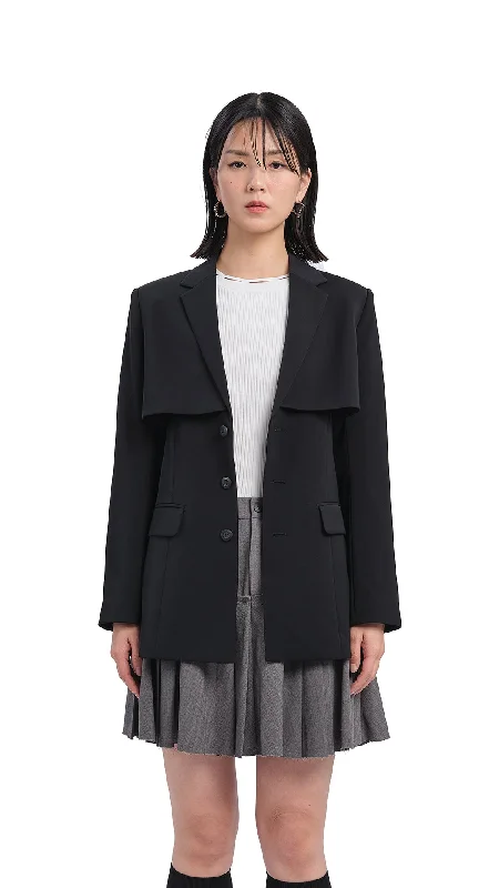 Plus Size Women's Double - Breasted Wool Blazers for Winter Office WearCut Out Blazer Plus Size Women's Double - Breasted Wool Blazers for Winter Office WearCut Out Blazer