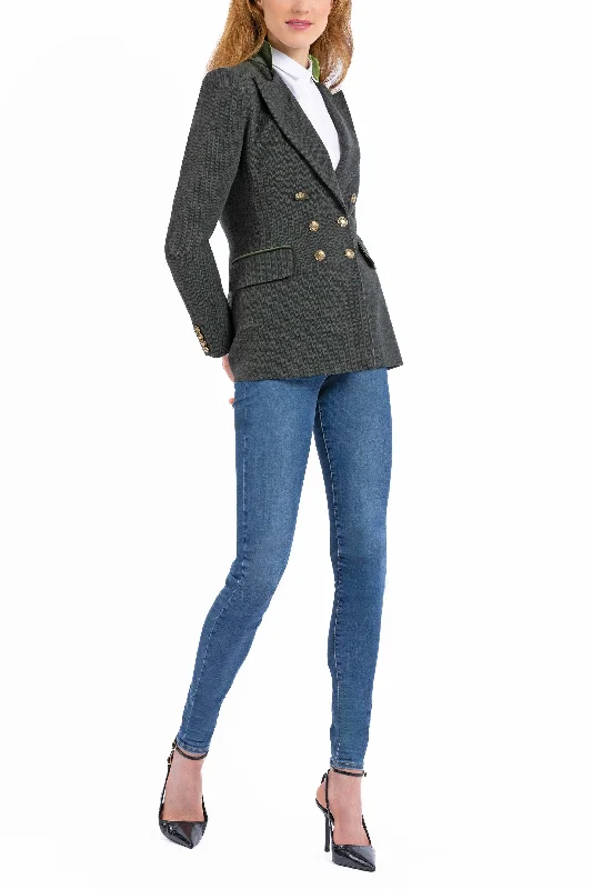 Plus Size Women's Cropped Velvet Blazers in Burgundy for a Night OutDouble-breasted blazer in dark green cashmere-jersey Plus Size Women's Cropped Velvet Blazers in Burgundy for a Night OutDouble-breasted blazer in dark green cashmere-jersey
