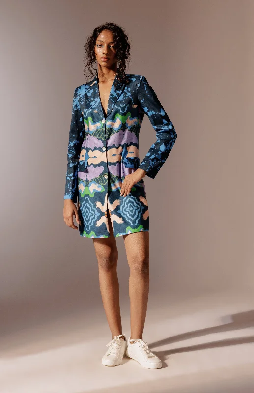 Women's Belted Blazers in Camel Color for a Sophisticated OutfitEcho Patchwork Blazer Dress Women's Belted Blazers in Camel Color for a Sophisticated OutfitEcho Patchwork Blazer Dress