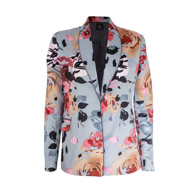 Oversized Women's Checkered Blazers in Black and White for a Trendy StyleFRS798