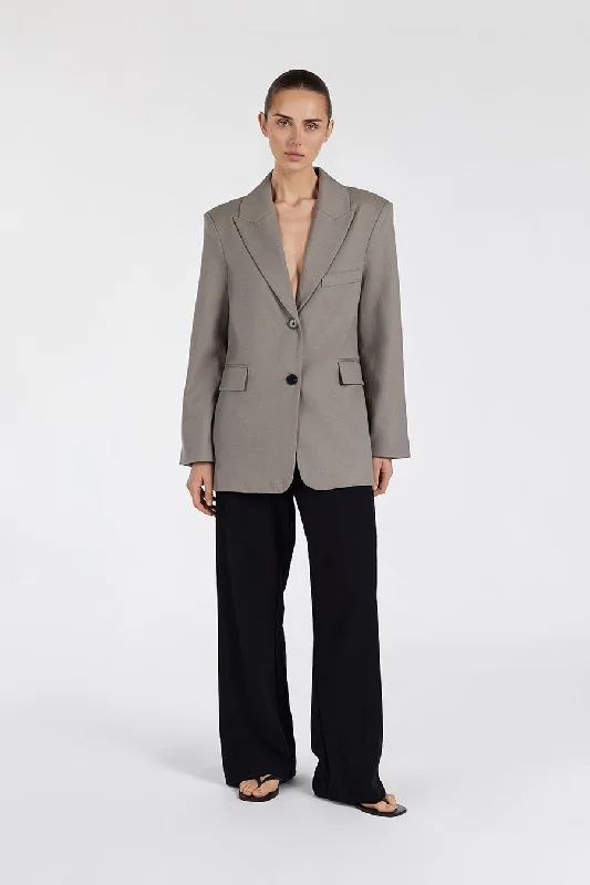 Plus Size Women's Sequin - Embellished Blazers in Silver for a Glamorous PartyHARLEY SMOKE OVERSIZED BOYFRIEND BLAZER Plus Size Women's Sequin - Embellished Blazers in Silver for a Glamorous PartyHARLEY SMOKE OVERSIZED BOYFRIEND BLAZER