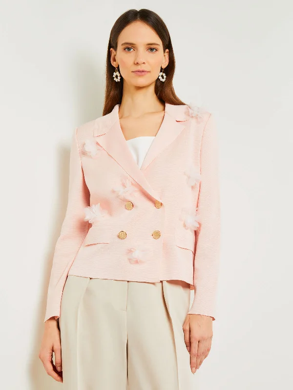 Single - Breasted Women's Corduroy Blazers in Mustard Yellow for an Autumn VibeHeritage Double Breasted Jacket - Floral Applique Knit Single - Breasted Women's Corduroy Blazers in Mustard Yellow for an Autumn VibeHeritage Double Breasted Jacket - Floral Applique Knit