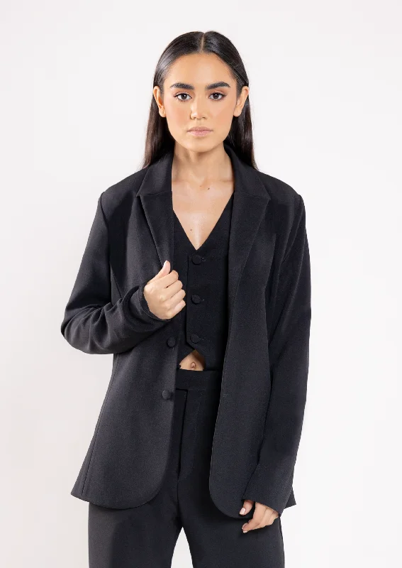 Women's Notched Lapel Blazers in Beige for a Timeless OutfitIconic Blazer