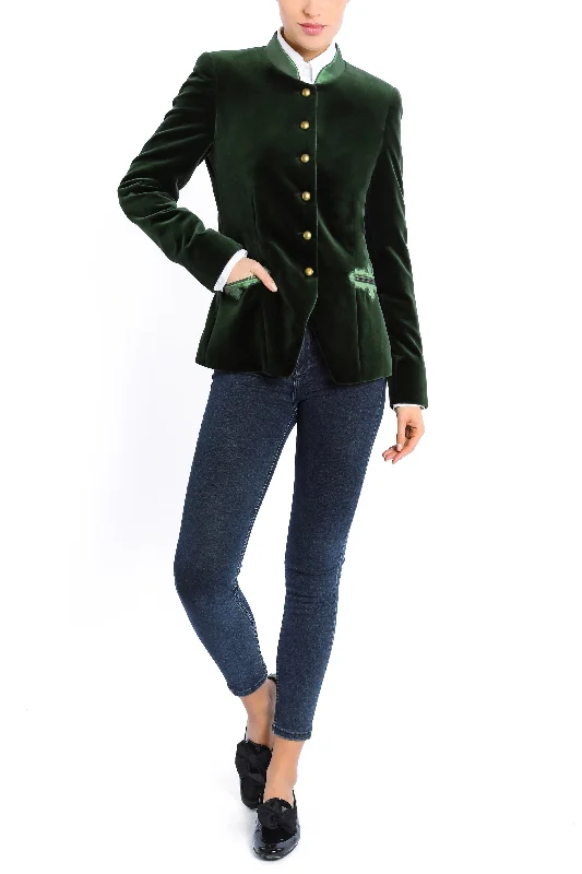 Single - Breasted Women's Corduroy Blazers in Mustard Yellow for an Autumn VibeJacket from velvet in avocado green with silk Single - Breasted Women's Corduroy Blazers in Mustard Yellow for an Autumn VibeJacket from velvet in avocado green with silk