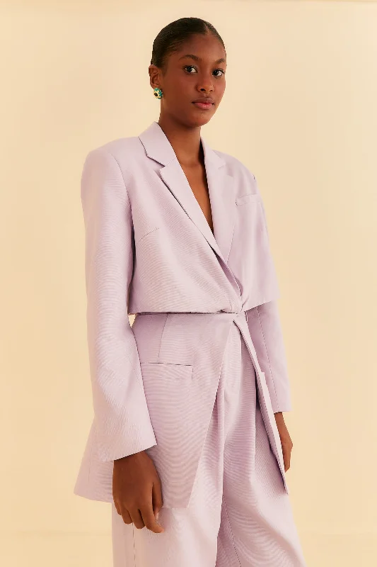 Women's Slim - Fit Blazers in Charcoal Gray for a Professional AppearanceLilac Cut Out Blazer Women's Slim - Fit Blazers in Charcoal Gray for a Professional AppearanceLilac Cut Out Blazer