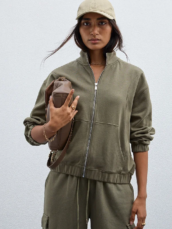 Women's Slim - Fit Blazers in Charcoal Gray for a Professional AppearanceLOV Olive Solid Jacket Women's Slim - Fit Blazers in Charcoal Gray for a Professional AppearanceLOV Olive Solid Jacket