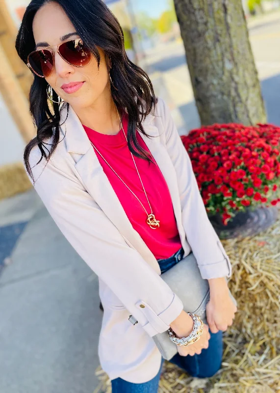 Oversized Women's Printed Blazers in Animal Patterns for a Statement PieceOatmeal Ponte Blazer Oversized Women's Printed Blazers in Animal Patterns for a Statement PieceOatmeal Ponte Blazer