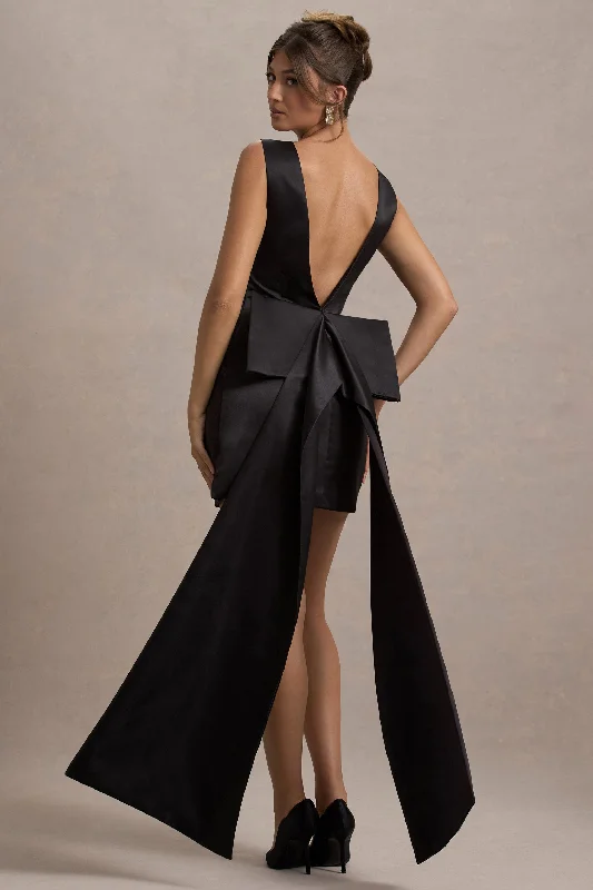 Long - Sleeve Women Dress in Velvet for a Luxurious Winter LookPeace | Black Satin Mini Dress With Drape Detail Long - Sleeve Women Dress in Velvet for a Luxurious Winter LookPeace | Black Satin Mini Dress With Drape Detail