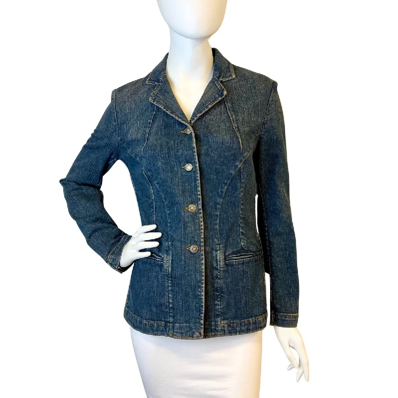 Plus Size Women's Cropped Velvet Blazers in Burgundy for a Night OutPiazza Sempione Denim Jacket Plus Size Women's Cropped Velvet Blazers in Burgundy for a Night OutPiazza Sempione Denim Jacket