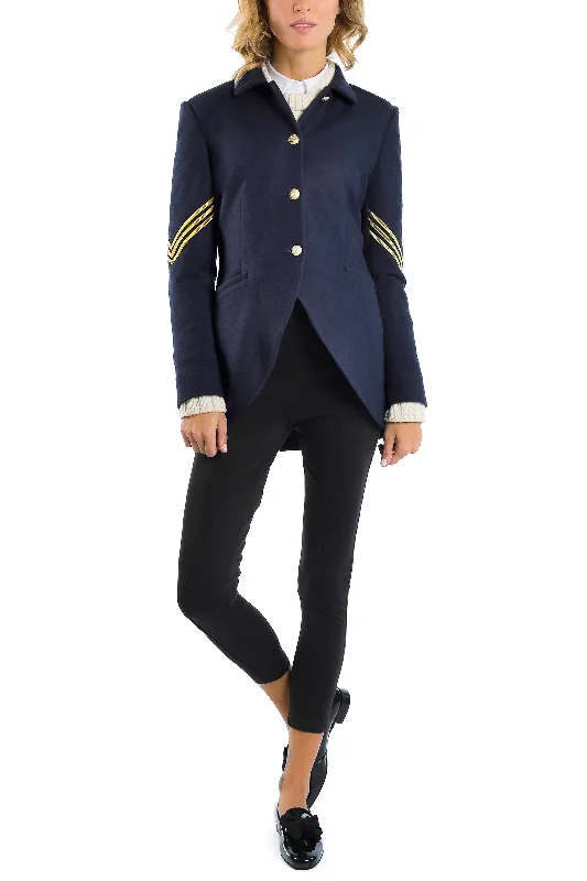 Double - Breasted Women's Polyester Blazers in Bright Colors for a Fun StyleBlazer from Italian cashmere-jersey in navy Double - Breasted Women's Polyester Blazers in Bright Colors for a Fun StyleBlazer from Italian cashmere-jersey in navy
