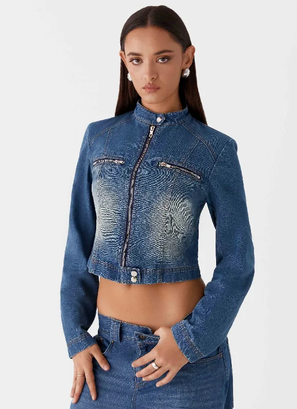 Plus Size Women's Cropped Velvet Blazers in Burgundy for a Night OutRide Elegant Denim Jacket - Vintage Blue Wash Plus Size Women's Cropped Velvet Blazers in Burgundy for a Night OutRide Elegant Denim Jacket - Vintage Blue Wash