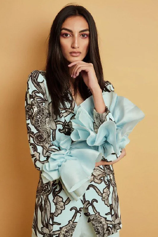 Plus Size Women's Embroidered Blazers in Floral Patterns for a Feminine TouchSeahorse Double breasted blazer Plus Size Women's Embroidered Blazers in Floral Patterns for a Feminine TouchSeahorse Double breasted blazer