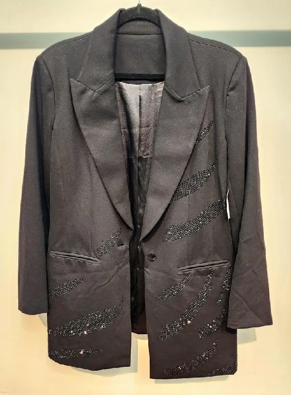 Plus Size Women's Embroidered Blazers in Floral Patterns for a Feminine TouchShine on Girl Zebra Blazer Plus Size Women's Embroidered Blazers in Floral Patterns for a Feminine TouchShine on Girl Zebra Blazer