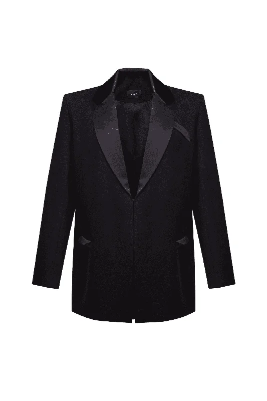 Women's Notched Lapel Blazers in Beige for a Timeless OutfitVeste Sharp