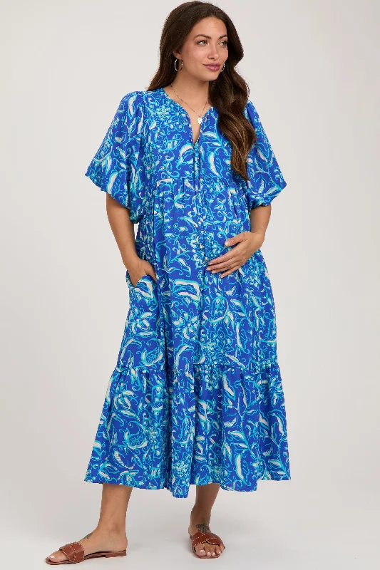 Halter Neck Women Dress to Show Off the Shoulders and Neckline Halter Neck Women Dress to Show Off the Shoulders and Neckline Blue Floral Tiered Maternity Midi Dress Halter Neck Women Dress to Show Off the Shoulders and Neckline Halter Neck Women Dress to Show Off the Shoulders and Neckline Blue Floral Tiered Maternity Midi Dress