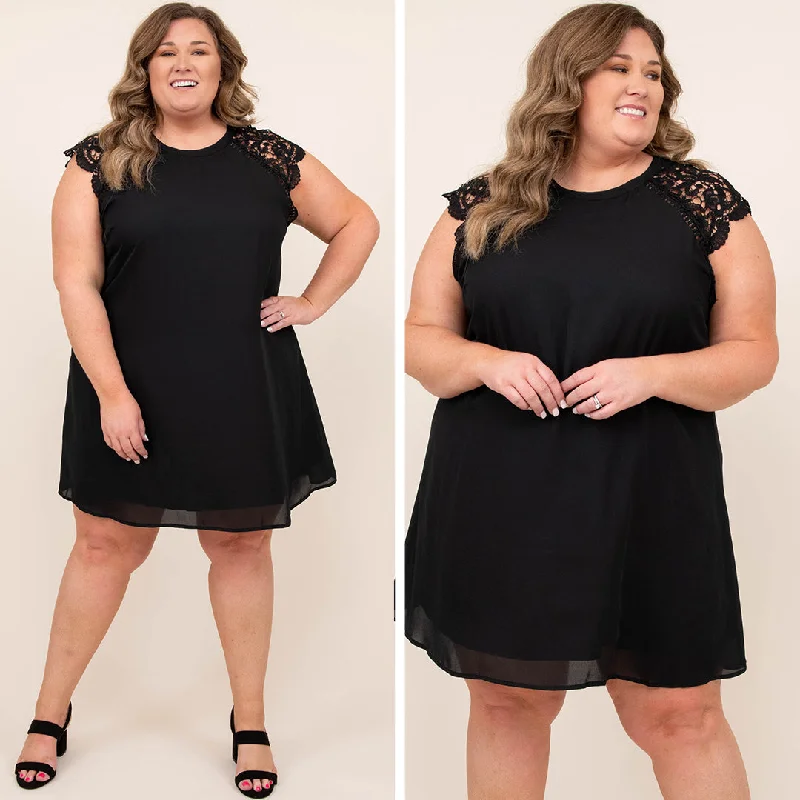 Wrap - Style Women Dress with Adjustable Fit for All Body Types Wrap - Style Women Dress with Adjustable Fit for All Body Types Why Not Fall In Love Dress, Black