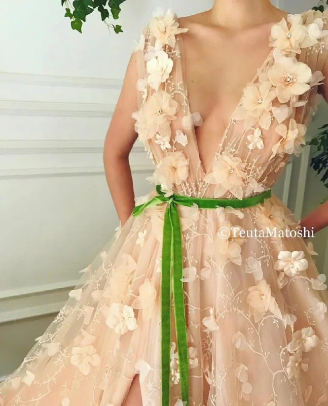 Midi dresses with side slits for a sexy and elegant appearanceRosemallow Embroidered Gown Midi dresses with side slits for a sexy and elegant appearanceRosemallow Embroidered Gown