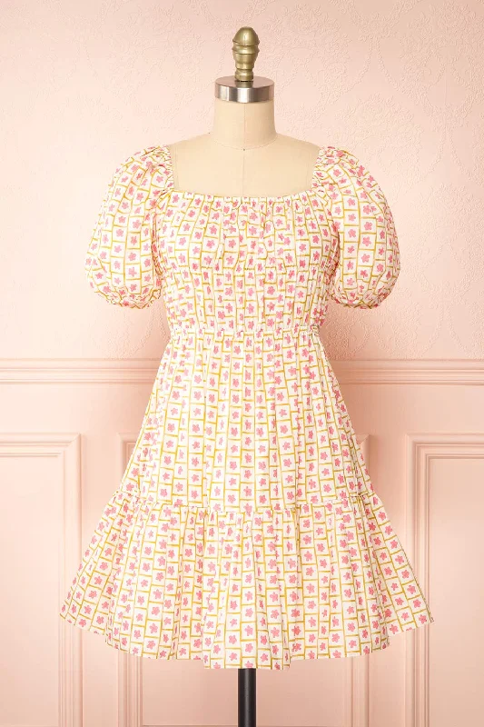 Midi dresses with ruffled sleeves for a more feminine and voluminous lookNimue | Floral A-Line Short Dress Midi dresses with ruffled sleeves for a more feminine and voluminous lookNimue | Floral A-Line Short Dress