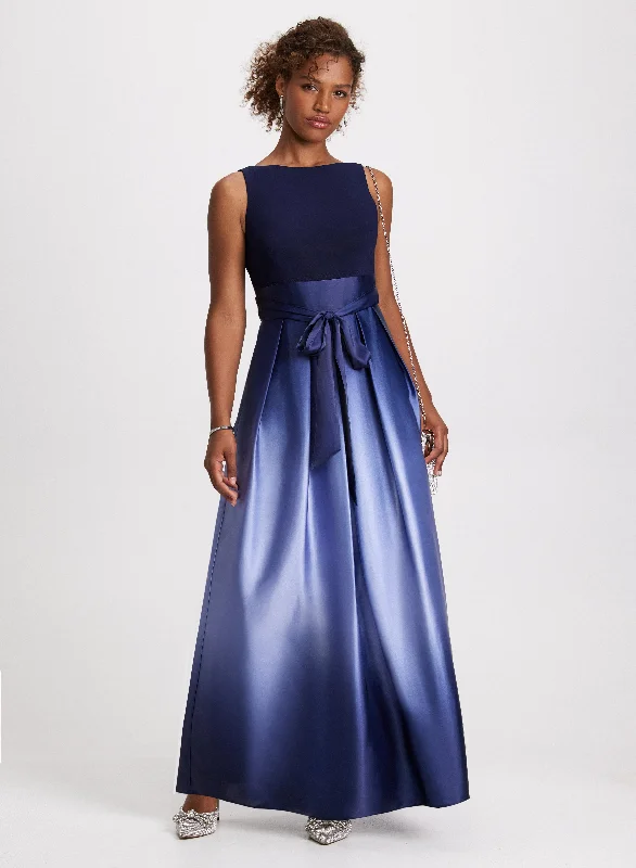 Midi dresses with ruffled hems for a romantic date nightOmbre Effect Evening Dress