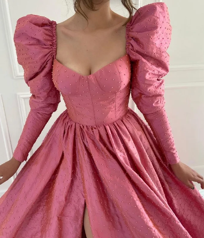 Midi dresses with tassel accents for a bohemian and free - spirited stylePink Sea Pearls Gown Midi dresses with tassel accents for a bohemian and free - spirited stylePink Sea Pearls Gown
