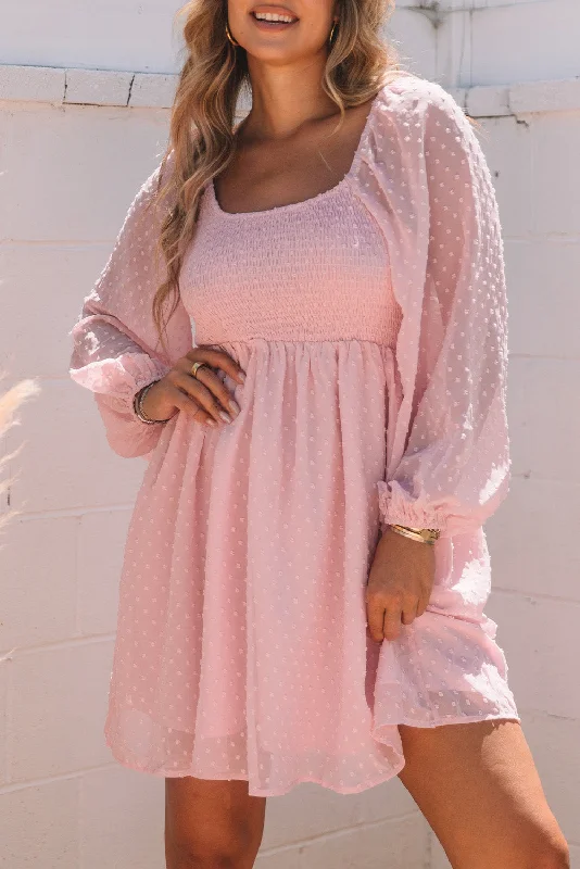 Midi dresses with gathered skirts for a full and flowing silhouetteSwiss Dot Puff Sleeve Mini Dress Midi dresses with gathered skirts for a full and flowing silhouetteSwiss Dot Puff Sleeve Mini Dress