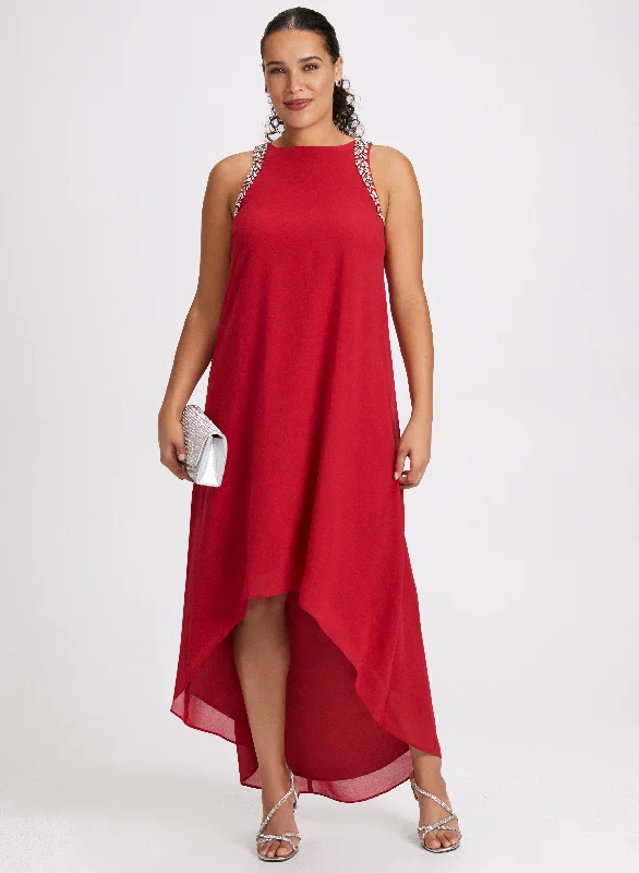 Midi dresses with animal prints for a bold and confident appearanceSleeveless Chiffon Dress