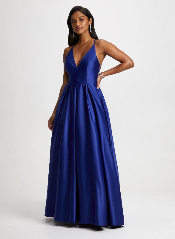Midi dresses with cold - shoulder cutouts for a trendy styleDeep V-Neck Dress
