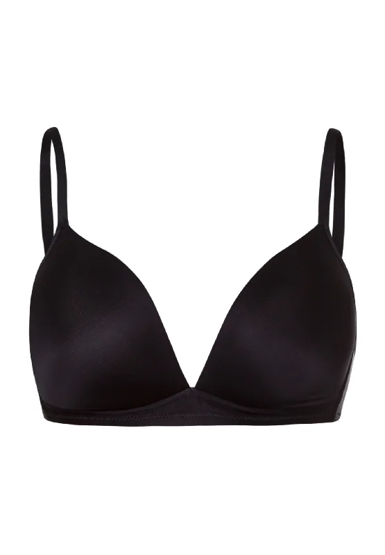 moisture wicking sleep bras for hot sleepersSatin Deluxe Soft Cup Bra | Black 71071-019