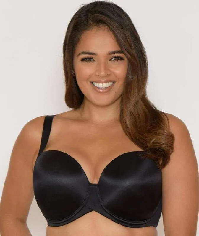 minimizer bras to reduce bust sizeCurvy Kate Smoothie T-Shirt Balcony Moulded Bra - Black
