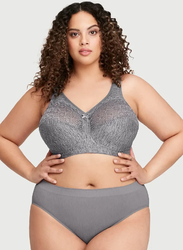 lace bras for a romantic lookGlamorise: Magic Lift Wire Free Cooling Bra Gray