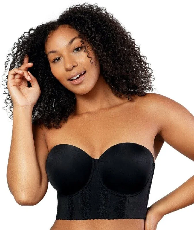 balconette push up bras for a lifted lookParfait Elissa Seamless Underwire Padded Longline Strapless Bra - Black