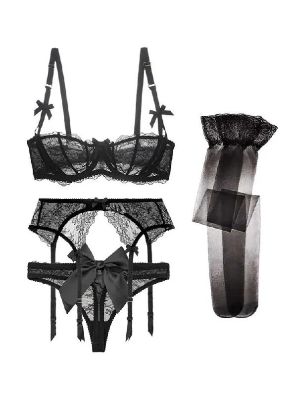 Black 2(+Matching brief/bow-knot)