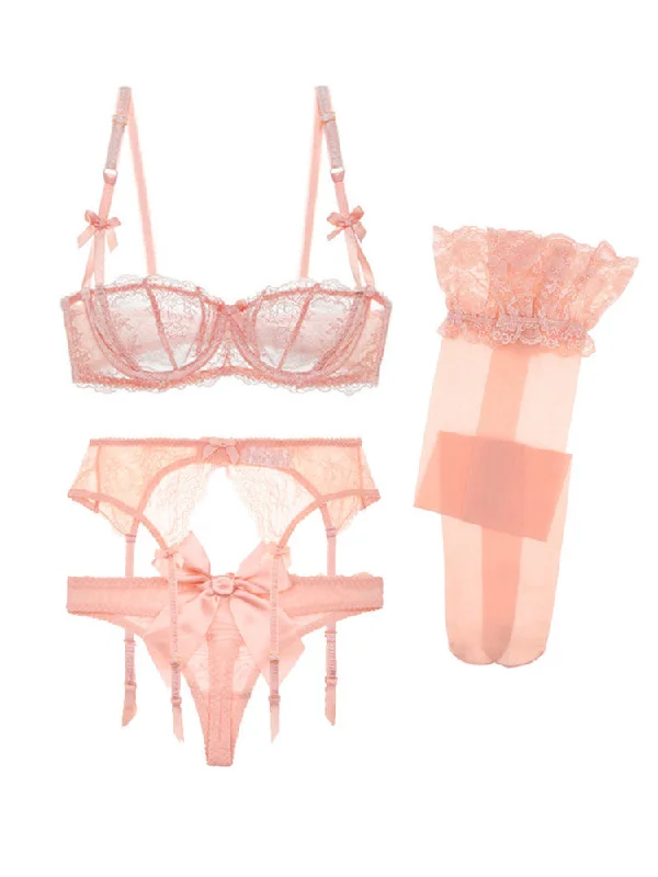 Pink 2(+Matching brief/bow-knot)