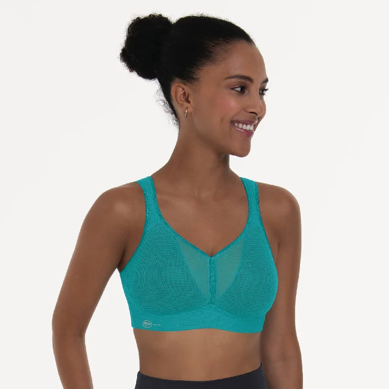 anti - chafing women sport bra for comfort during exerciseAnita Air Control Sports Bra in Peacock (#5544)