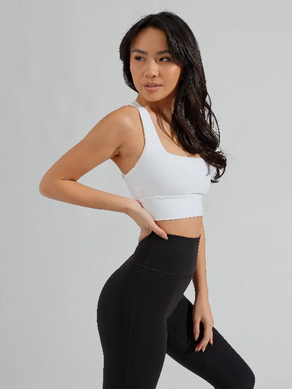 plus size wireless women sport braRevolution Sports Bra - White